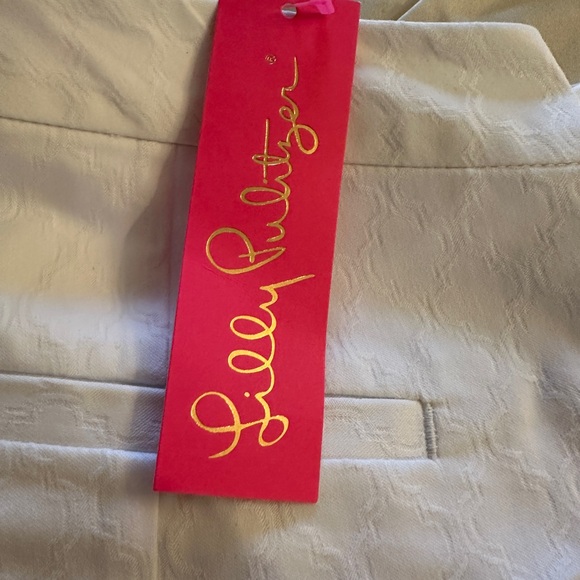 Lilly Pulitzer Kelly Textured Ankle Length Skinny Pants Resort White - Picture 12 of 13